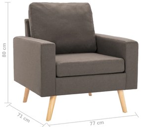 vidaXL Πολυθρόνα Taupe Υφασμάτινη