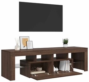 vidaXL Έπιπλο Τηλεόρασης με LED Καφέ Δρυς 140 x 36,5 x 40 εκ.