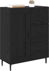vidaXL Πλαϊνό γραφείο με συρτάρι Μαύρη Οξυά 69,5 x 34 x 90 εκ.