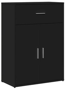 vidaXL Βοηθητικά Ντουλάπια 2 τεμ. Μαύρο 60x30x84 εκ. Επεξεργ. Ξύλο