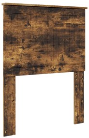 vidaXL Σκελετός Κρεβατιού Καπνιστό Δρύς 75 x 190 cm Μηχανήματος Ξύλο