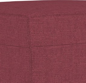 vidaXL Πολυθρόνες Σετ 3 Τεμαχίων Μπορντό από Ύφασμα με Μαξιλάρια