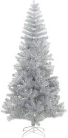 vidaXL Χριστουγεννιάτικο Δέντρο Τεχνητό με Βάση Ασημί 180 εκ. PET