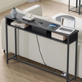 Κονσόλα Εισόδου Με Ενσωματωμένες Πρίζες &amp; USB (120x25x81) Vasagle LNT111B01