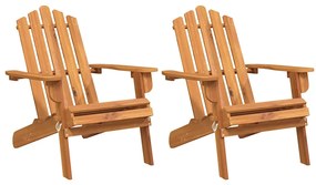 vidaXL Καρέκλες Κήπου Adirondack 2 τεμ. από Μασίφ Ξύλο Ακακίας