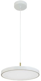 Φωτιστικό Οροφής 25146 Φ40x3,5cm Dim Led 1582lm 17W 3000K White-Brass