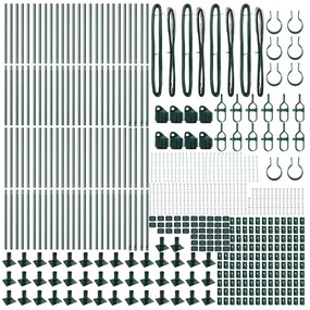 vidaXL Στύλος Περιφράξεων 52 pcs Ασημί 3.2 x 3.2 x 140 εκ Ατσάλι