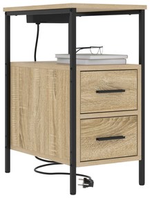 vidaXL Κομοδίνο Sonoma Δρυς 30 x 48 x 61 εκ Επεξεργασμένο ξύλο