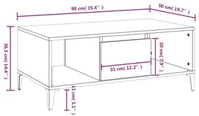 ΤΡΑΠΕΖΑΚΙ ΣΑΛΟΝΙΟΥ ΚΑΠΝΙΣΤΗ ΔΡΥΣ 90X50X36,5 ΕΚ. ΕΠΕΞΕΡΓ. ΞΥΛΟ 821073