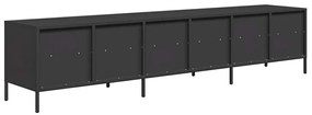 vidaXL Έπιπλο Τηλεόρασης Μαύρο 202x39x43,5 εκ. Χάλυβας Ψυχρής Έλασης