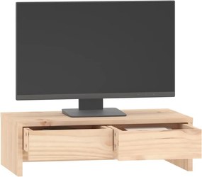 vidaXL Βάση Οθόνης 50 x 27 x 15 εκ. από Μασίφ Ξύλο Πεύκου