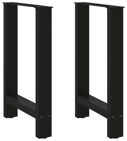 Πόδια Τραπεζαρίας 2 τεμ. Μαύρα 50x(72-73) εκ. Ατσάλι