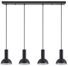 Κρεμαστό Φωτιστικό Οροφής 4xE27 Καμπάνες Adept Tube Homelighting-77-8560-Μαύρο 77-8560