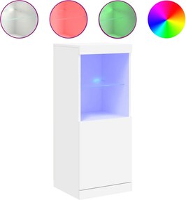 vidaXL Μπουφές με Φώτα LED Λευκός 41 x 37 x 100 εκ.