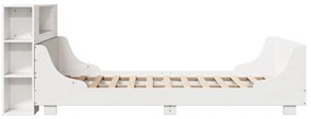 vidaXL Σκελετός Κρεβ. Χωρίς Στρώμα Λευκό 135x190 εκ Μασίφ Πεύκο