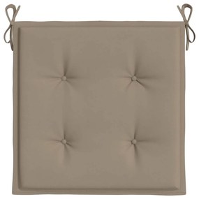 vidaXL Μαξιλάρια Καρέκλας Κήπου 6 τεμ. Taupe 40x40x3 εκ. Υφασμάτινα