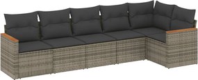 vidaXL Patio Sofa Set 4-θέσια Grey