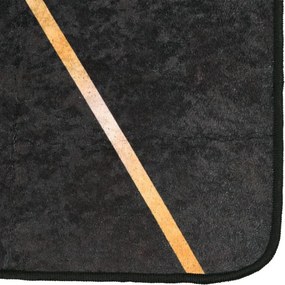 vidaXL Χαλί Πλενόμενο Μαύρο και Χρυσό 80x150 εκ.