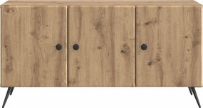 vidaXL Ντουλάπι TV 99 x 34,5 x 50 εκ. Artisan Δρυς Επεξεργασμένο Ξύλο