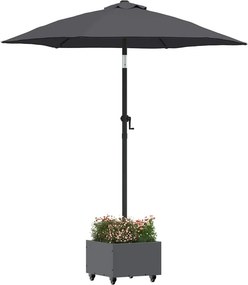 vidaXL Βάση ομπρέλας Ανθρακί 45 x 45 x 45 cm Ατσάλι