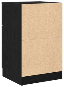 vidaXL Κομοδίνο μαύρης βελανιδιάς  - 40x65x65 εκ.