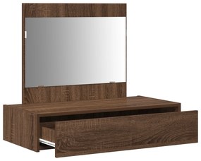 vidaXL Επιτραπέζιο Καθρέφτης Καφέ Δρυς 83x40x70 εκ.