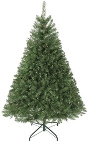 HOMCOM Τεχνητό Χριστουγεννιάτικο Δέντρο, 150 cm, αναδιπλούμενα κλαδιά, μεταλλική βάση, ευέλικτο, Πράσινο