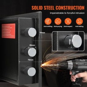 VEVOR 1.7 C Depository Safe Deposit Safe with Drop Slot Passwords and Keys