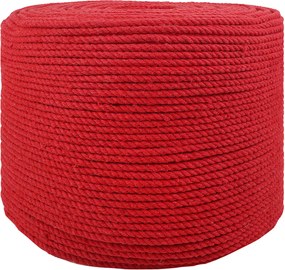 vidaXL Cotton Twine 4 mm 500 m Κόκκινο 100% Βαμβάκι