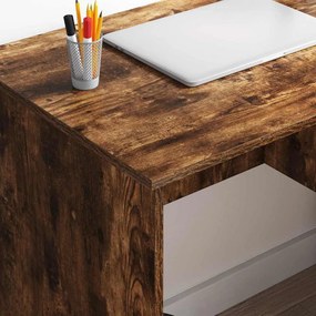 vidaXL Γραφείο Καπνιστό Δρύς 90 x 49 x 75 εκ Επεξεργασμένο ξύλο