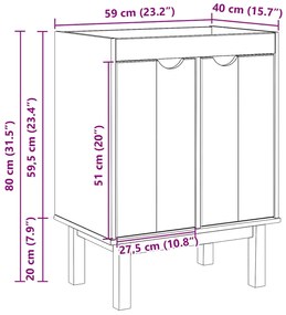 ΝΤΟΥΛΑΠΙ ΜΠΑΝΙΟΥ OTTA 59X40X80 ΕΚ. ΜΑΣΙΦ ΞΥΛΟ ΠΕΥΚΟΥ 4013460