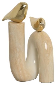 Διακοσμητική Φιγούρα Home ESPRIT Χρυσό Ελεφαντόδοντο Πουλιά Ρομαντικό 19 x 11,5 x 27 cm