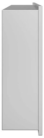 vidaXL Νίτσα Μπάνιου Ασημί 75 x 30 x 9.5 εκ. Ανοξείδωτο ατσάλι