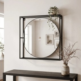 ΔΙΑΚΟΣΜΗΤΙΚΟΊ ΚΑΘΡΈΦΤΕΣ MIRROR METAL BLACK SQUARE HZ1915410