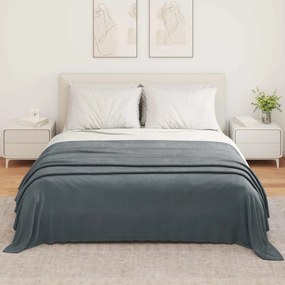 vidaXL Κουβέρτα Σκούρο Γκρι 350 x 270 εκ. Μαλλί