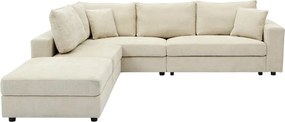 Πολυμορφικός καναπές Navaro pakoworld ύφασμα μπεζ 281x256x85εκ