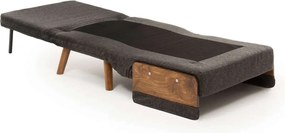 Πολυθρόνα-Κρεβάτι Σκούρο Γκρι COSMO SINGLE 77x70x82