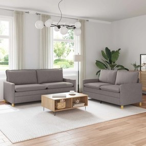vidaXL Σετ Καναπέ 2 τμχ. Taupe Ύφασμα