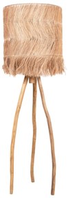 FLOOR STANDING LAMP TEAK BRANCH LEGS AND ABACA FIBER CAP IN NATURAL Φ50x50-158Hcm. 50x50x158 εκ.