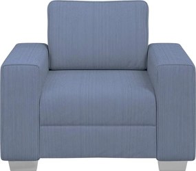 vidaXL Πολυθρόνα-Καναπέ Μπλε από Ύφασμα Κοτλέ 100x77x82 εκ.