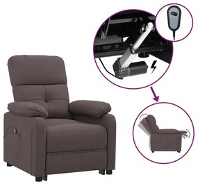 vidaXL Πολυθρόνα Ανακλινόμενη Ηλεκτρική Σκούρο Καφέ Υφασμάτινη