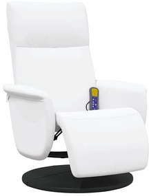 vidaXL Κάθισμα μασάζ Λευκό 71 x 90 x 105 εκ. Τεχνητό Δέρμα