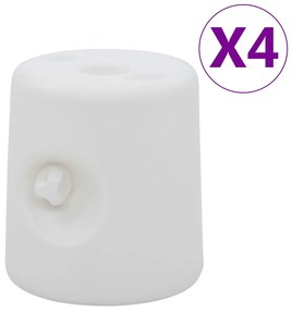 vidaXL Βαρίδια για Κιόσκι 4 τεμ. Λευκά από Πολυαιθυλένιο