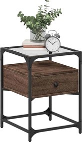 vidaXL Κομοδίνο Καφέ Δρυς 40x40x55 εκ. από Επεξεργασμένο Ξύλο