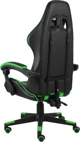 vidaXL Καρέκλα Racing Μαύρο / Πράσινο από Συνθετικό Δέρμα