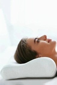 Μαξιλάρι λαιμού από αφρό visco με αμφίπλευρη υποστήριξη 35x50x6 cm