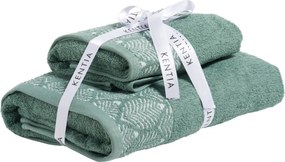 Πετσέτες Μπάνιου (Σετ 2τμχ) Kentia Lela 450gsm Πράσινο
