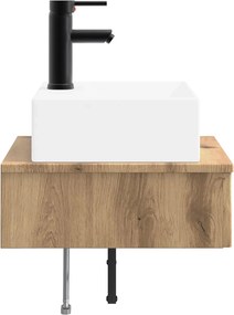 vidaXL Νιπτήρας Τοίχου Artisan Δρυς 40 x 41 x 39 εκ.