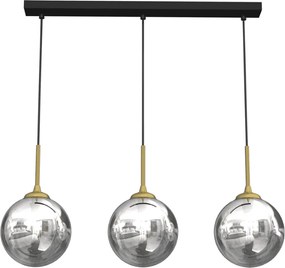 Κρεμαστό Φωτιστικό Reflex 3xE14 Μαύρο με Χρυσό