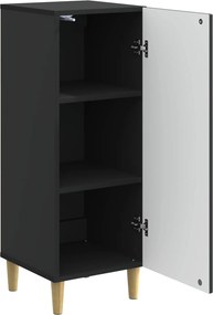 vidaXL Πλαϊνό γραφείο Μαύρο 33 x 34,5 x 90 εκ Επεξεργασμένο Ξύλο